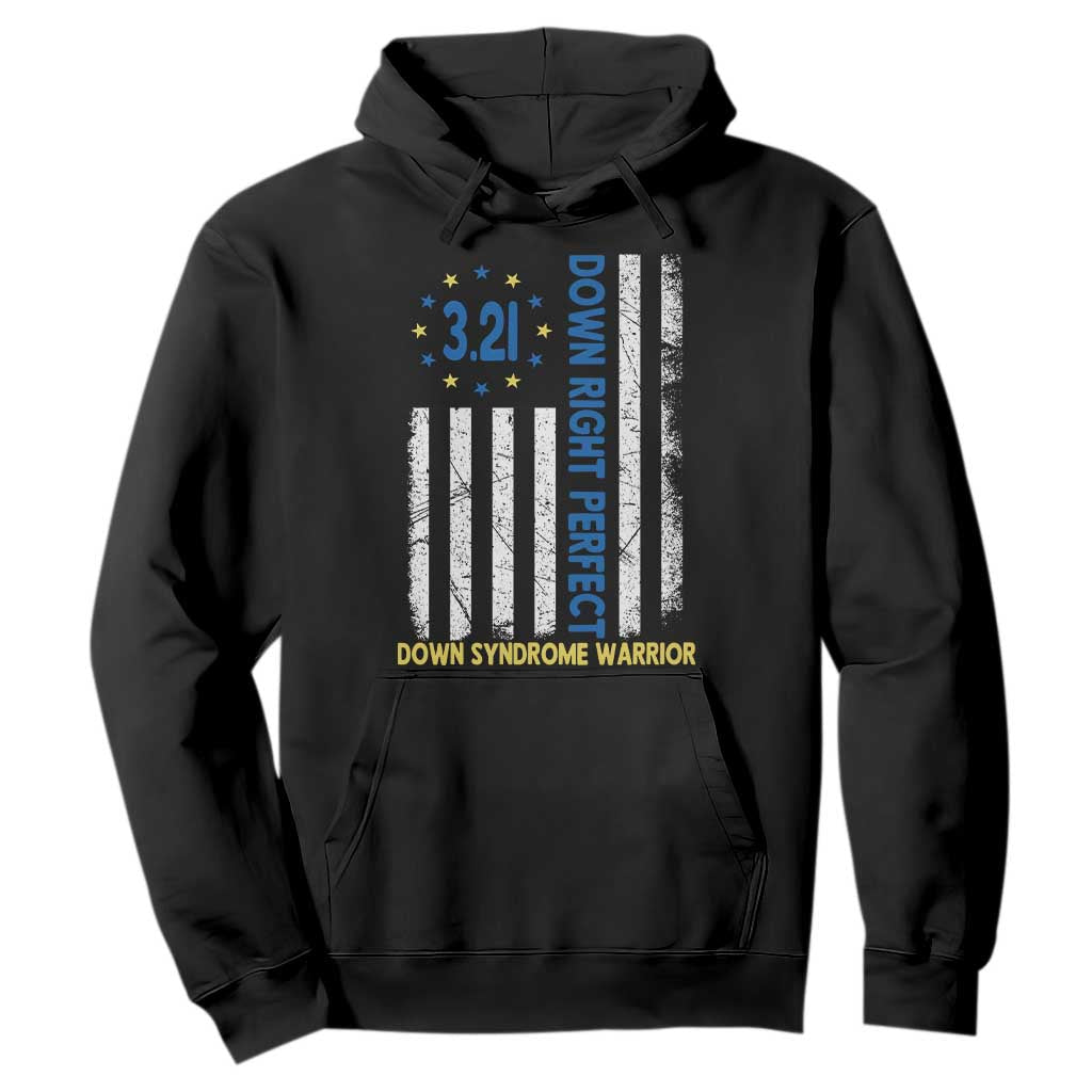 World Down Syndrome Day Hoodie Blue Yellow Ribbon American Flag 321