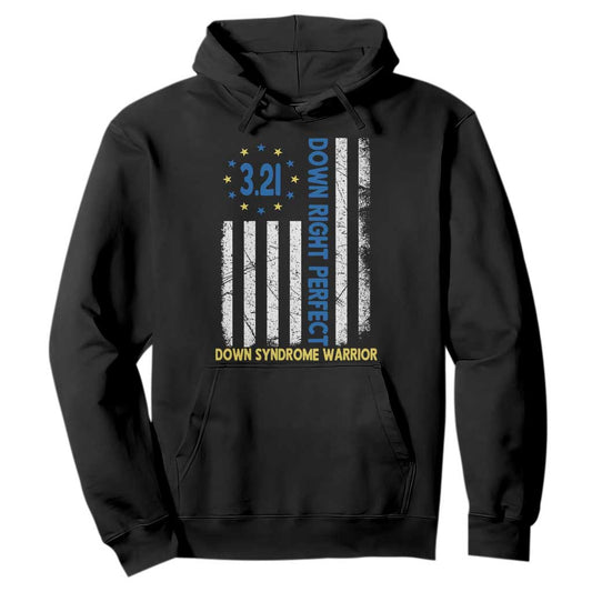 World Down Syndrome Day Hoodie Blue Yellow Ribbon American Flag 321