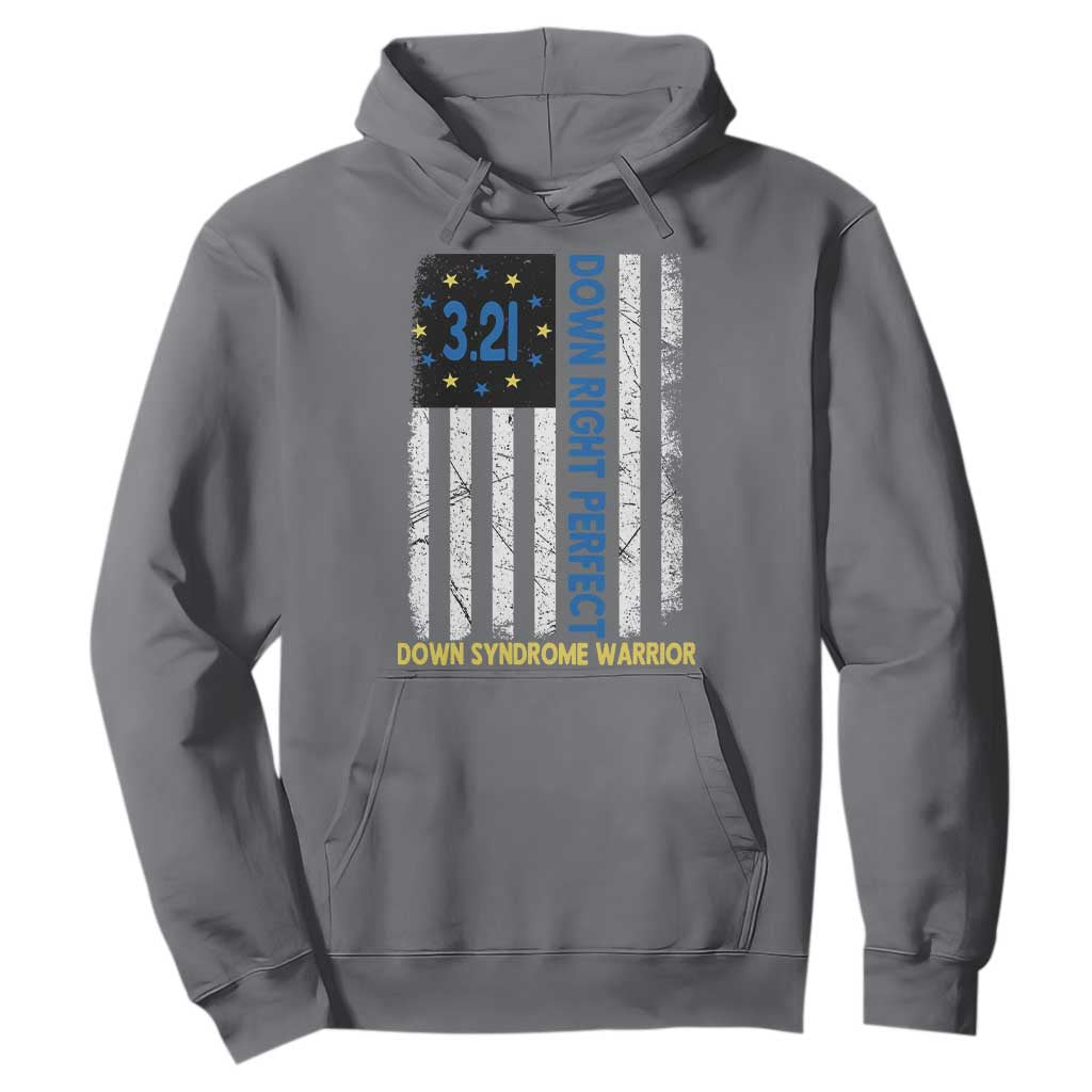 World Down Syndrome Day Hoodie Blue Yellow Ribbon American Flag 321