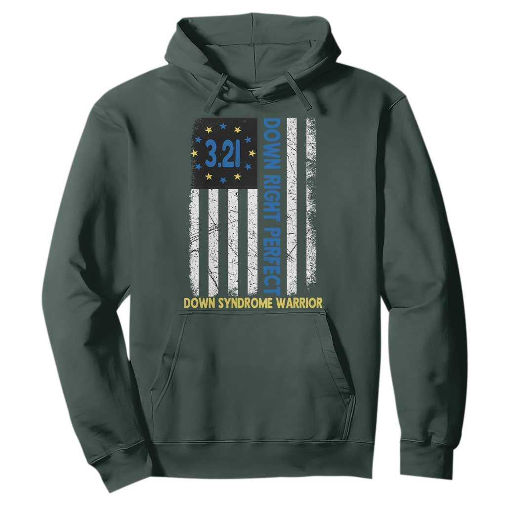 World Down Syndrome Day Hoodie Blue Yellow Ribbon American Flag 321