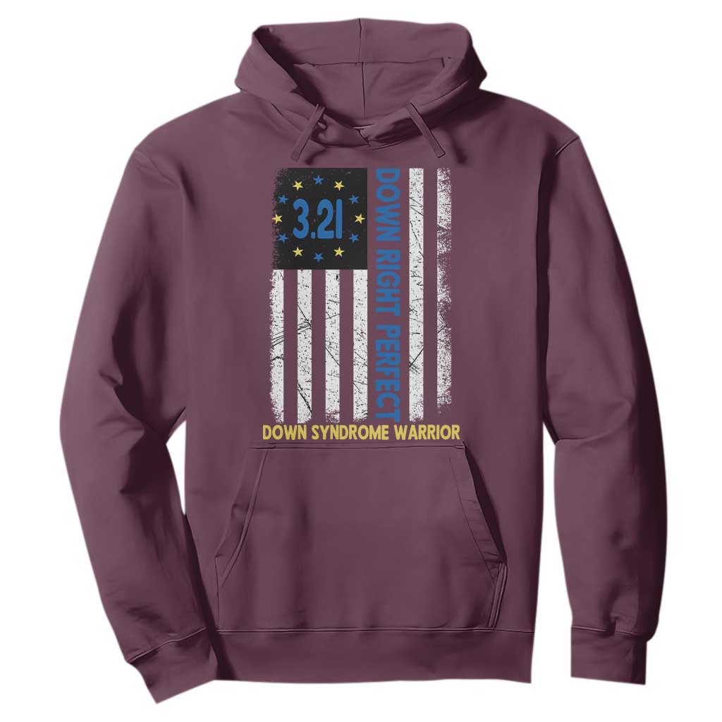 World Down Syndrome Day Hoodie Blue Yellow Ribbon American Flag 321