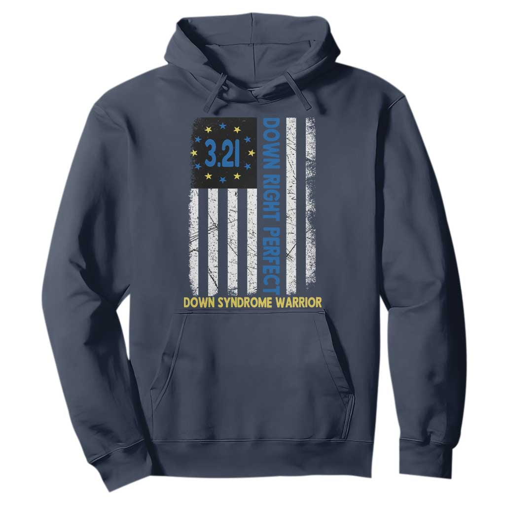 World Down Syndrome Day Hoodie Blue Yellow Ribbon American Flag 321
