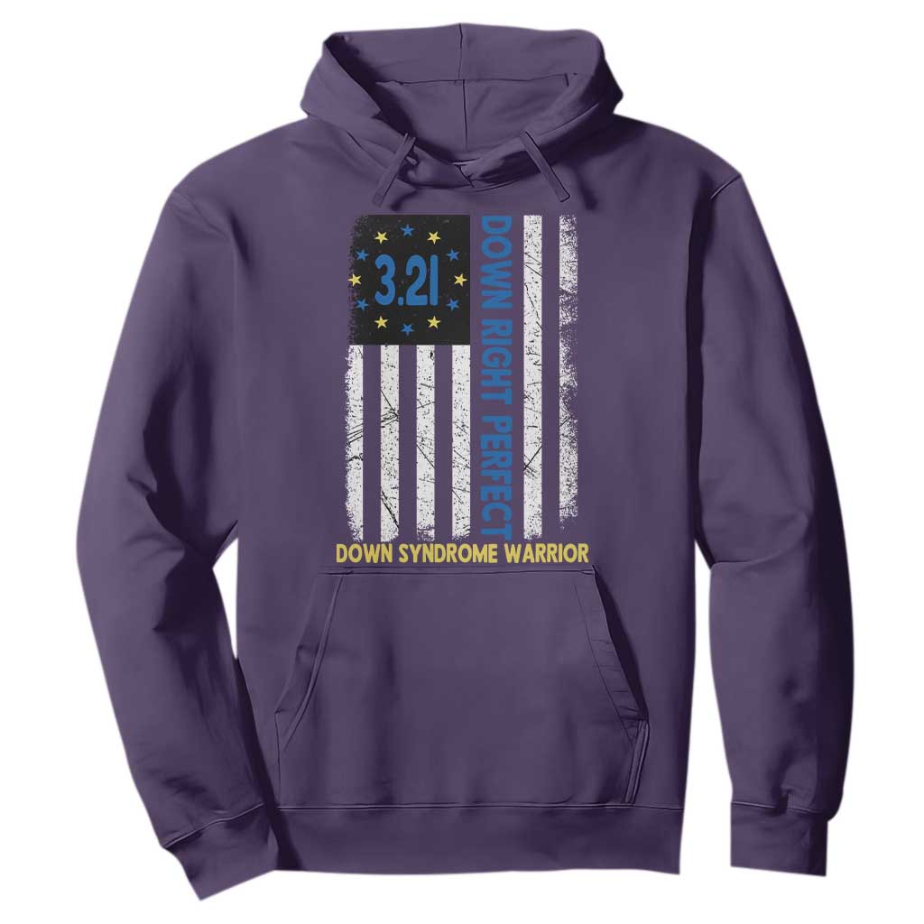 World Down Syndrome Day Hoodie Blue Yellow Ribbon American Flag 321
