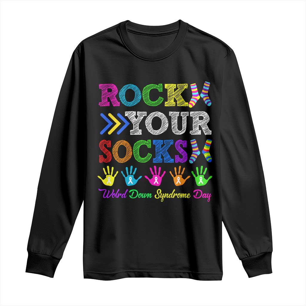 World Down Syndrome Day Long Sleeve Shirt Rock Your Socks Support 321