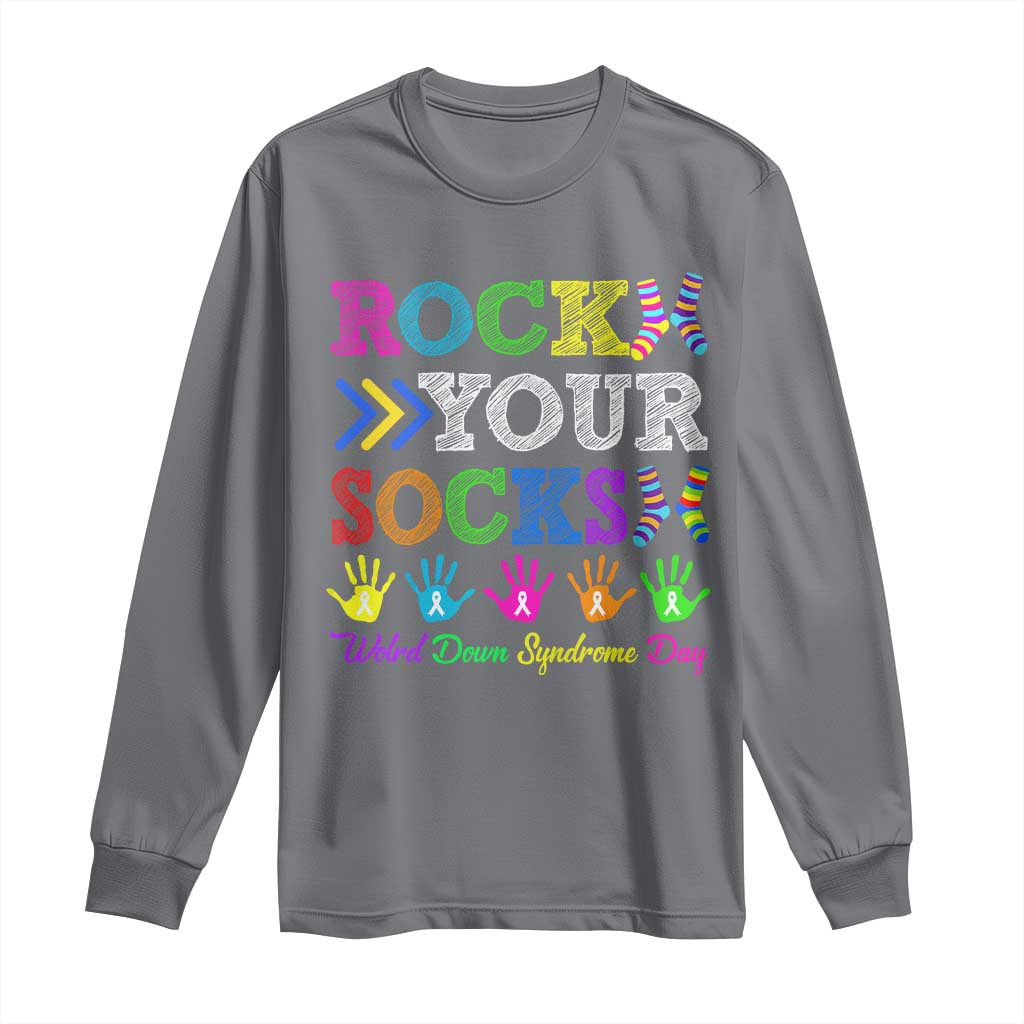 World Down Syndrome Day Long Sleeve Shirt Rock Your Socks Support 321