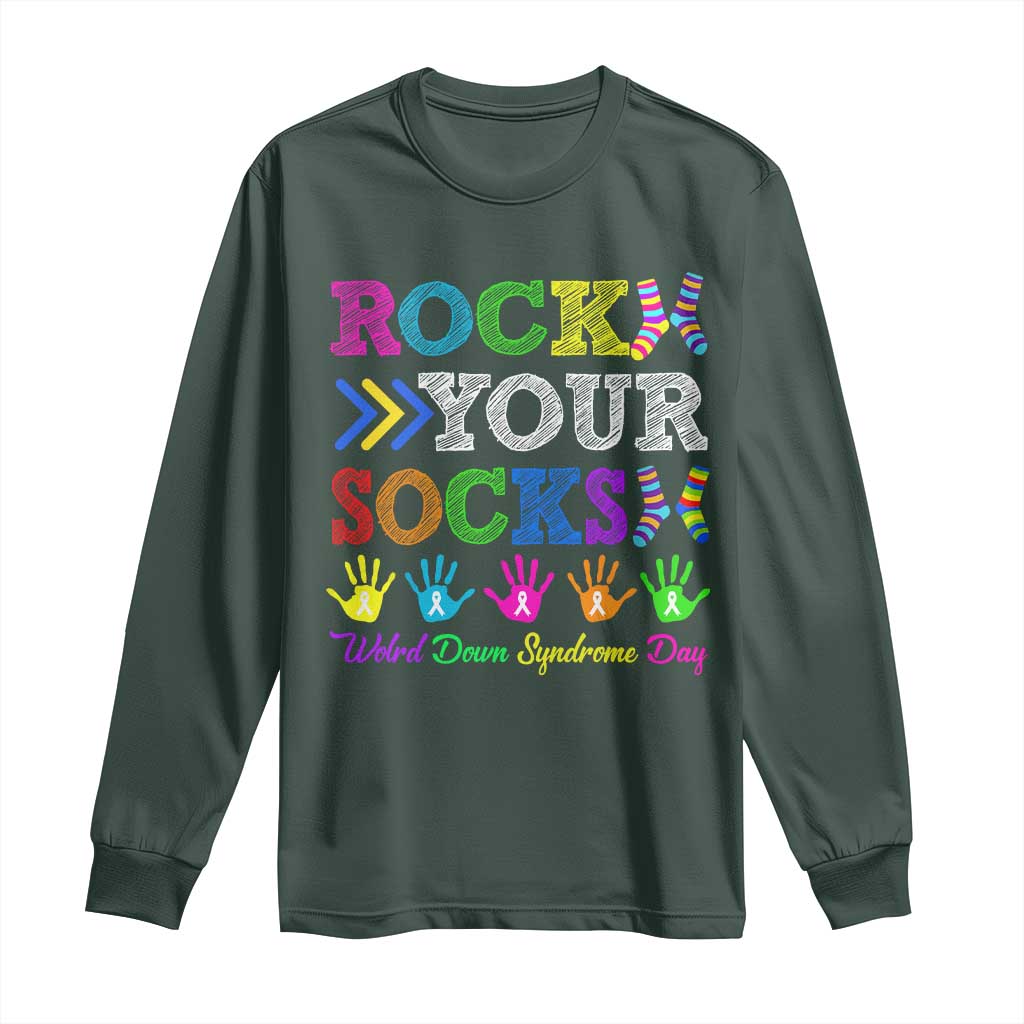 World Down Syndrome Day Long Sleeve Shirt Rock Your Socks Support 321
