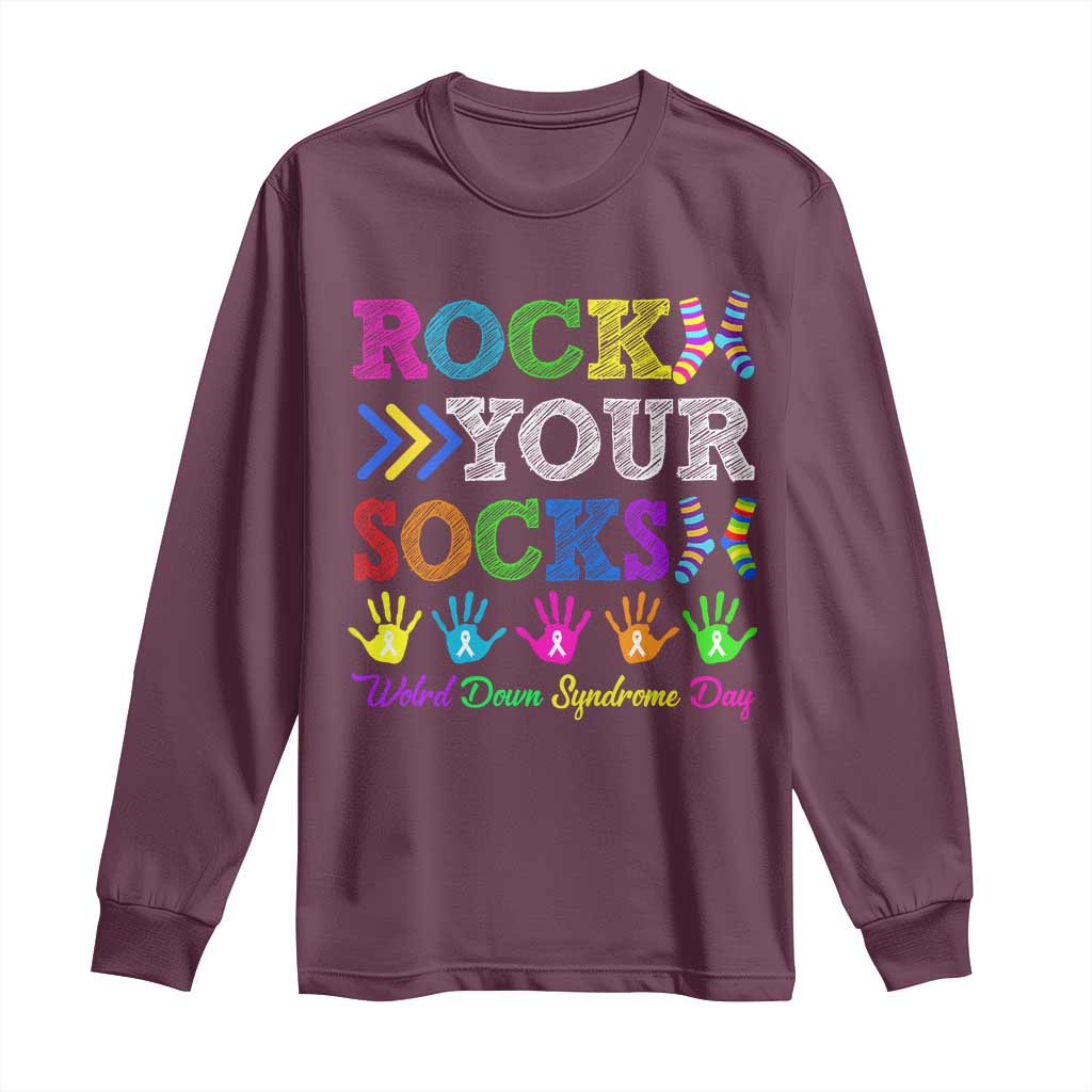 World Down Syndrome Day Long Sleeve Shirt Rock Your Socks Support 321