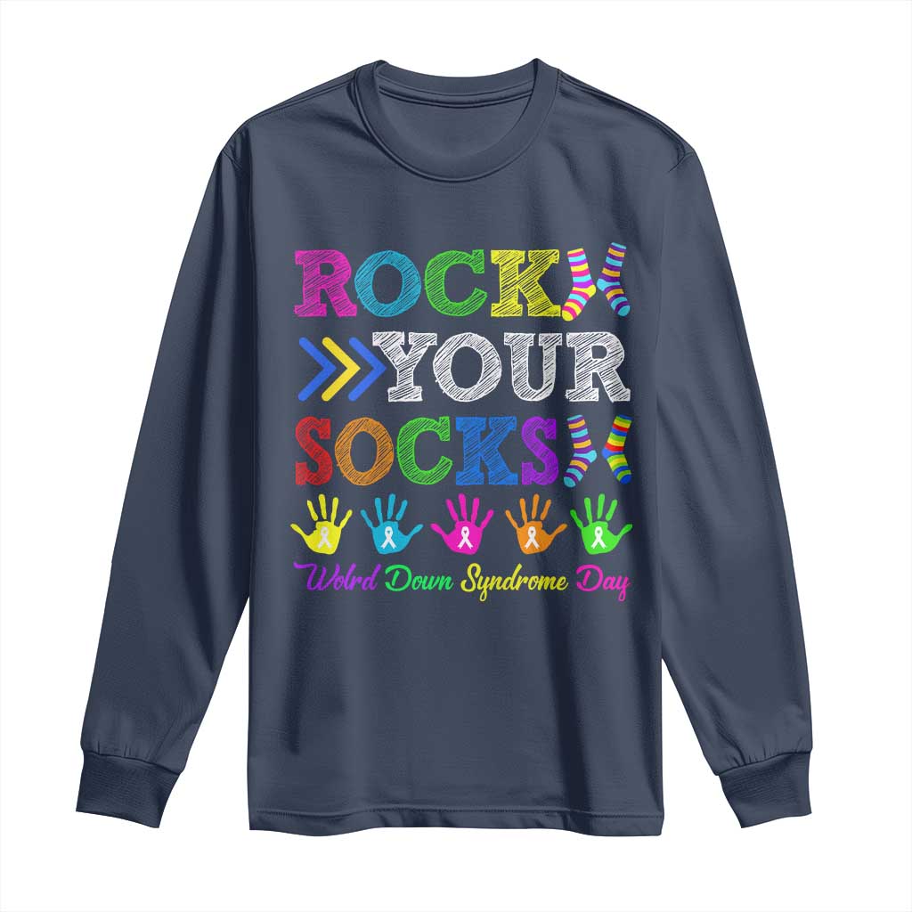 World Down Syndrome Day Long Sleeve Shirt Rock Your Socks Support 321