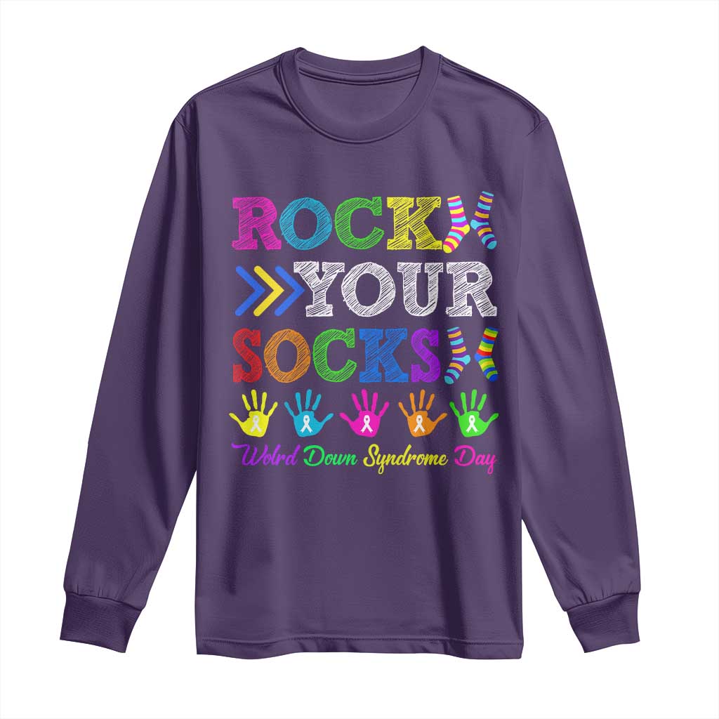 World Down Syndrome Day Long Sleeve Shirt Rock Your Socks Support 321