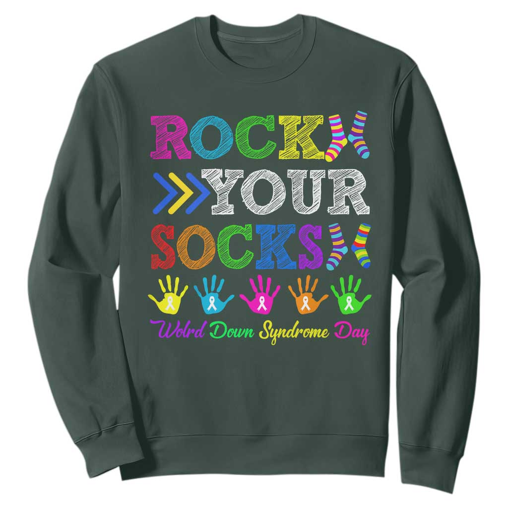 World Down Syndrome Day Sweatshirt Rock Your Socks Support 321