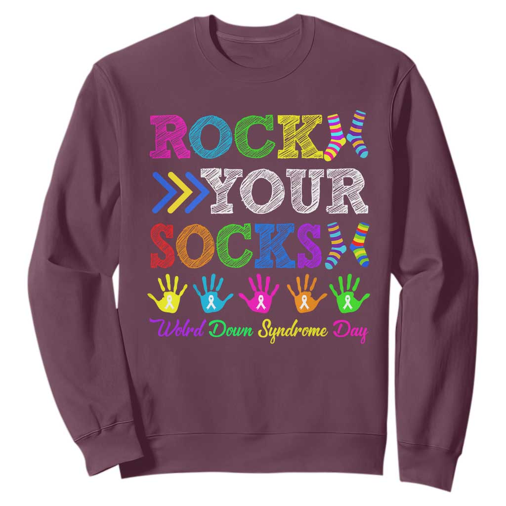 World Down Syndrome Day Sweatshirt Rock Your Socks Support 321