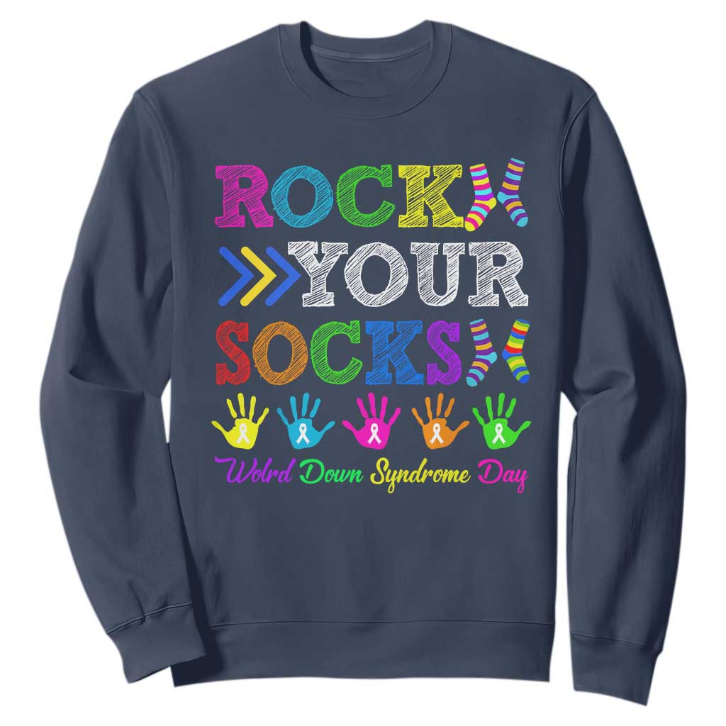 World Down Syndrome Day Sweatshirt Rock Your Socks Support 321