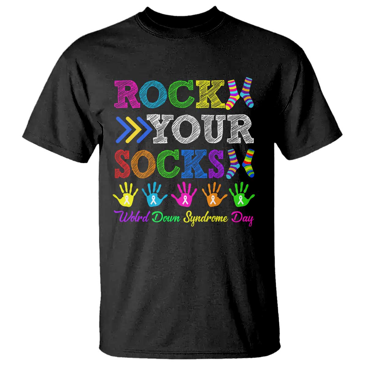World Down Syndrome Day T Shirt Rock Your Socks Support 321