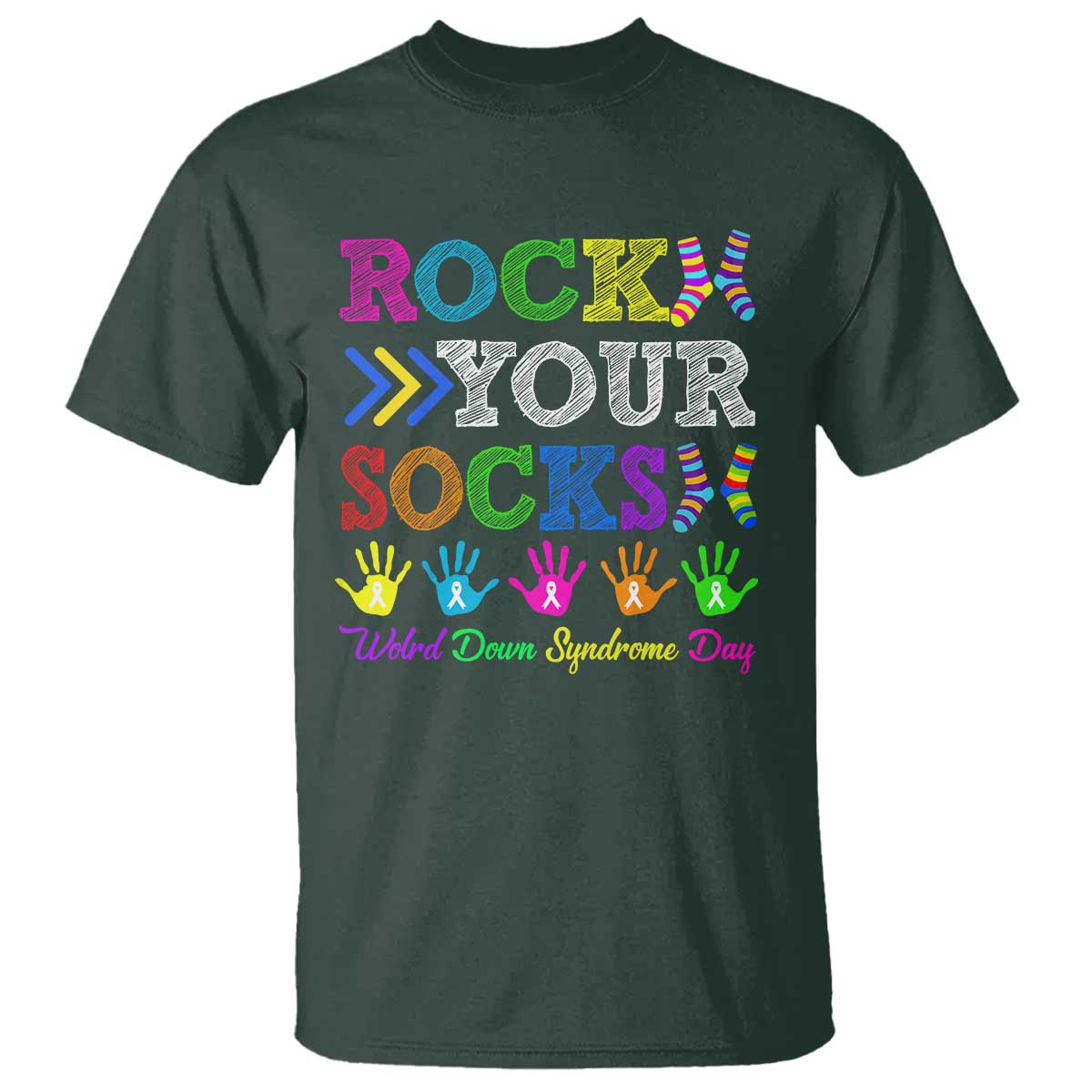 World Down Syndrome Day T Shirt Rock Your Socks Support 321