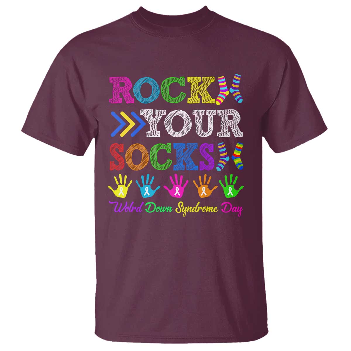 World Down Syndrome Day T Shirt Rock Your Socks Support 321