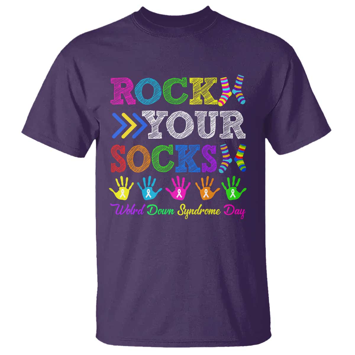 World Down Syndrome Day T Shirt Rock Your Socks Support 321