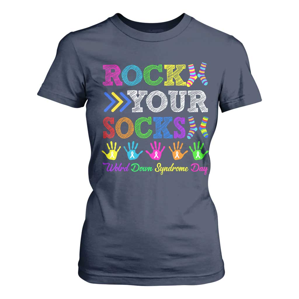 World Down Syndrome Day T Shirt For Women Rock Your Socks Support 321