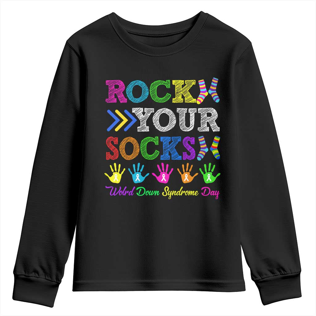 World Down Syndrome Day Youth Sweatshirt Rock Your Socks Support 321