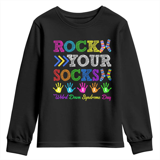 World Down Syndrome Day Youth Sweatshirt Rock Your Socks Support 321
