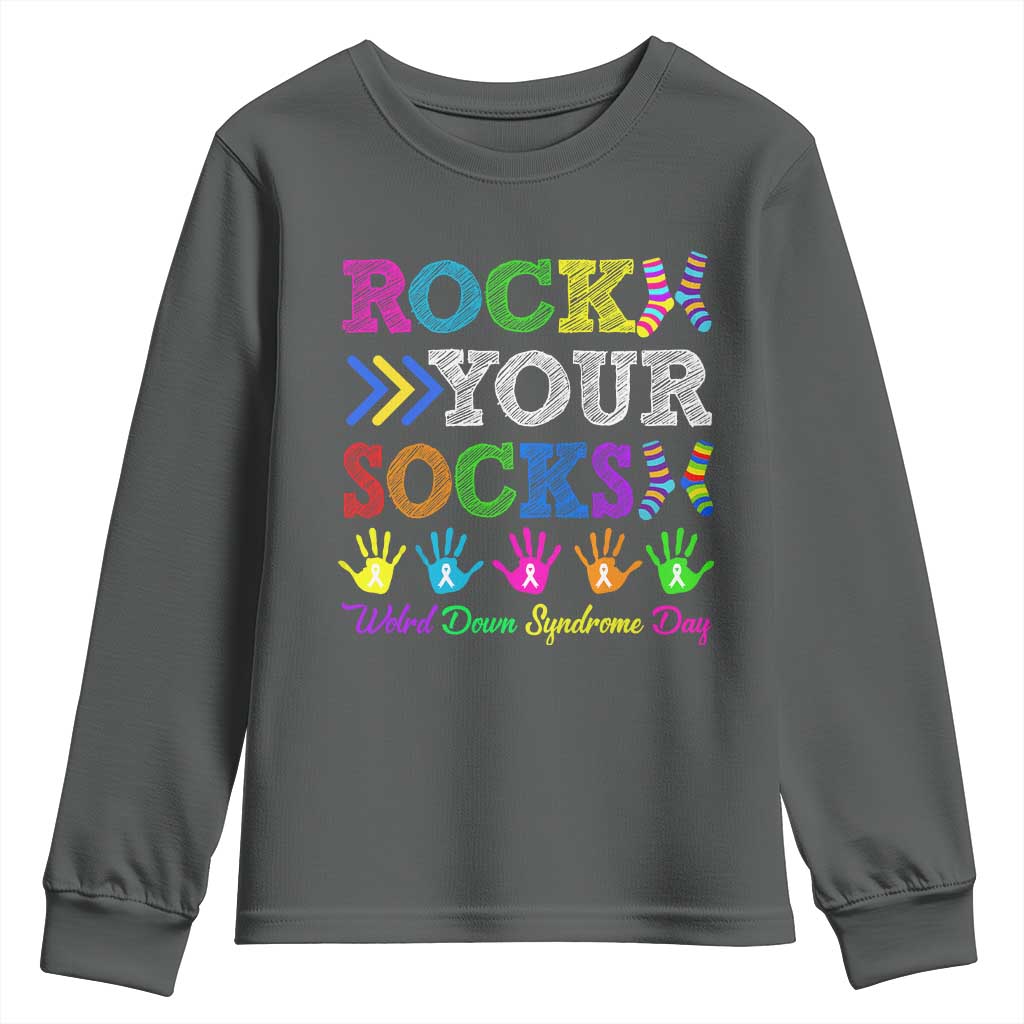 World Down Syndrome Day Youth Sweatshirt Rock Your Socks Support 321