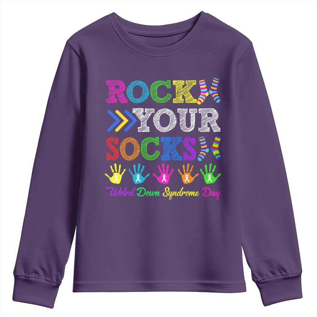 World Down Syndrome Day Youth Sweatshirt Rock Your Socks Support 321