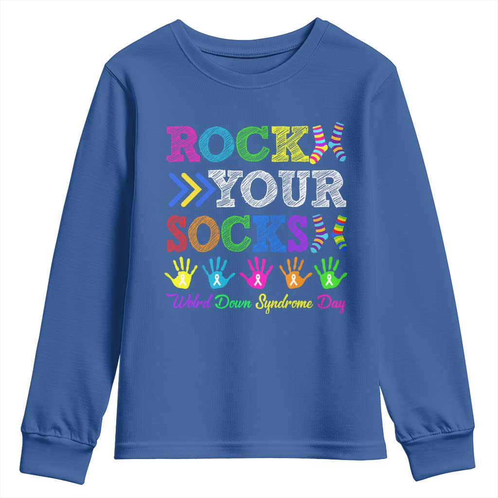 World Down Syndrome Day Youth Sweatshirt Rock Your Socks Support 321