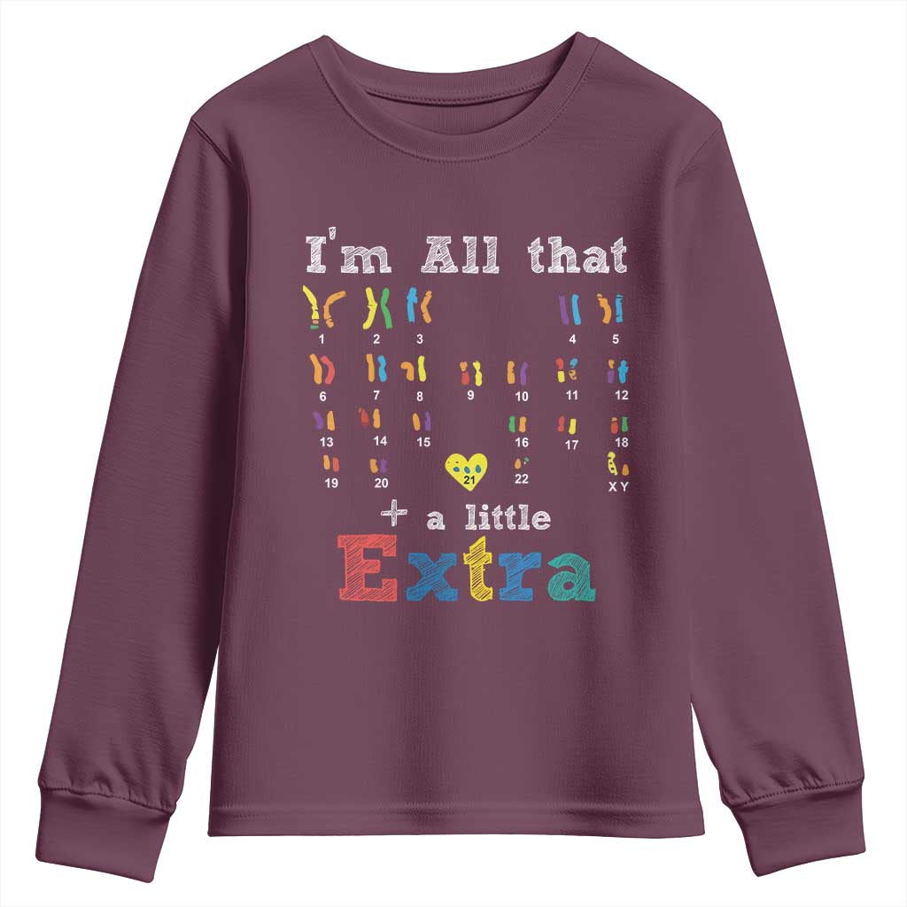 World Down Syndrome Day Youth Sweatshirt 321 Support All That Little Extra T21
