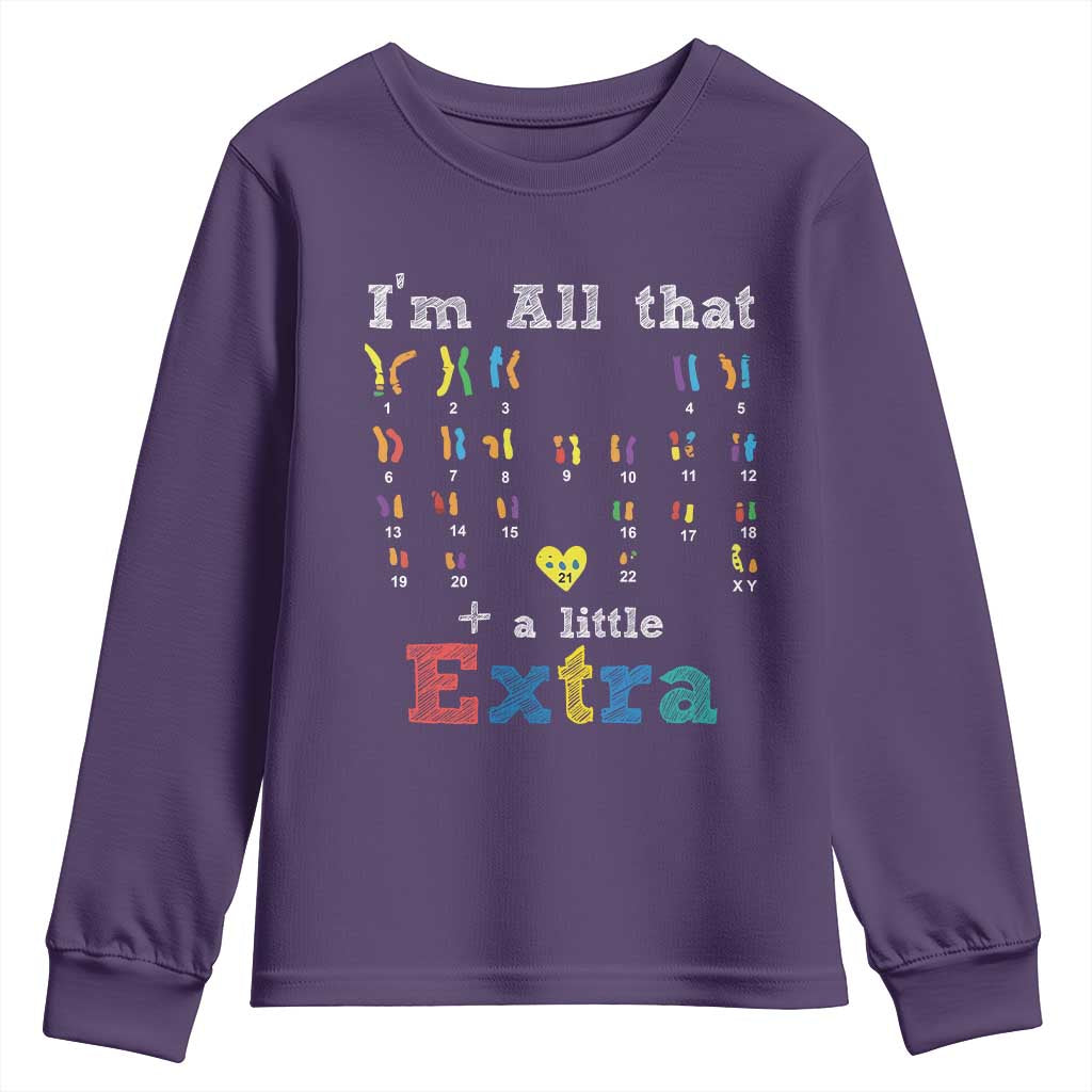 World Down Syndrome Day Youth Sweatshirt 321 Support All That Little Extra T21