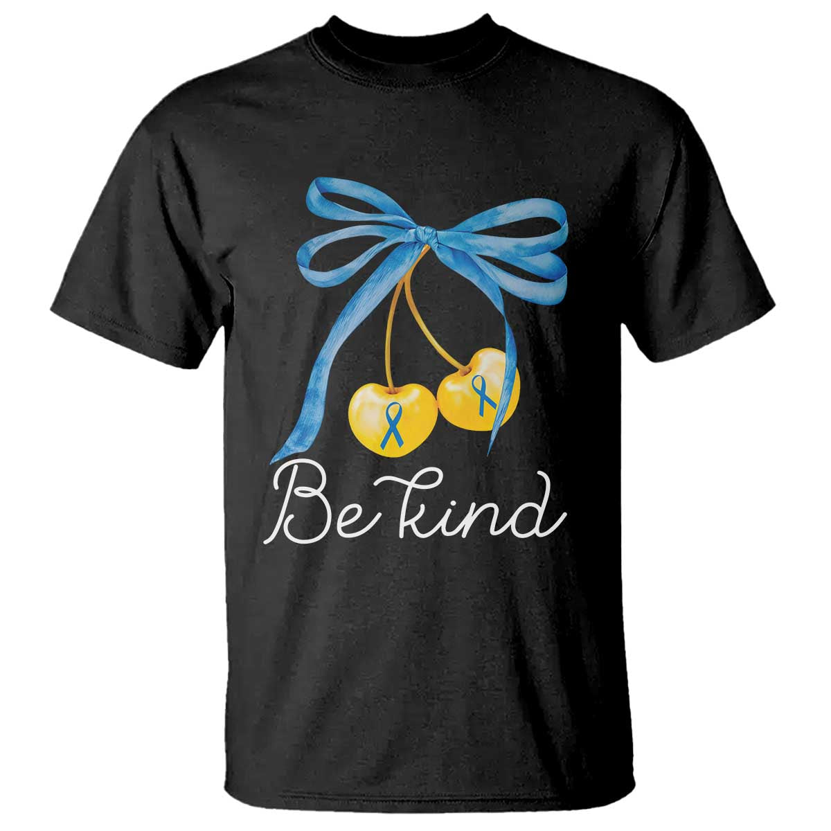 world-down-syndrome-day-t-shirt-blue-yellow-cherry-bow-coquette-be-kind