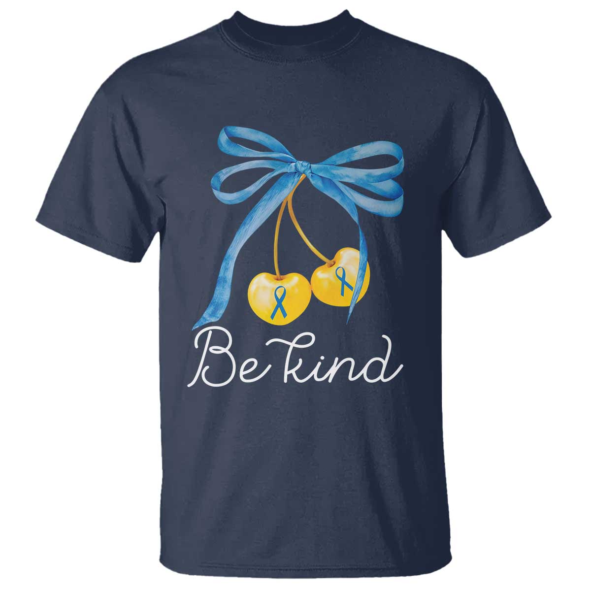 world-down-syndrome-day-t-shirt-blue-yellow-cherry-bow-coquette-be-kind
