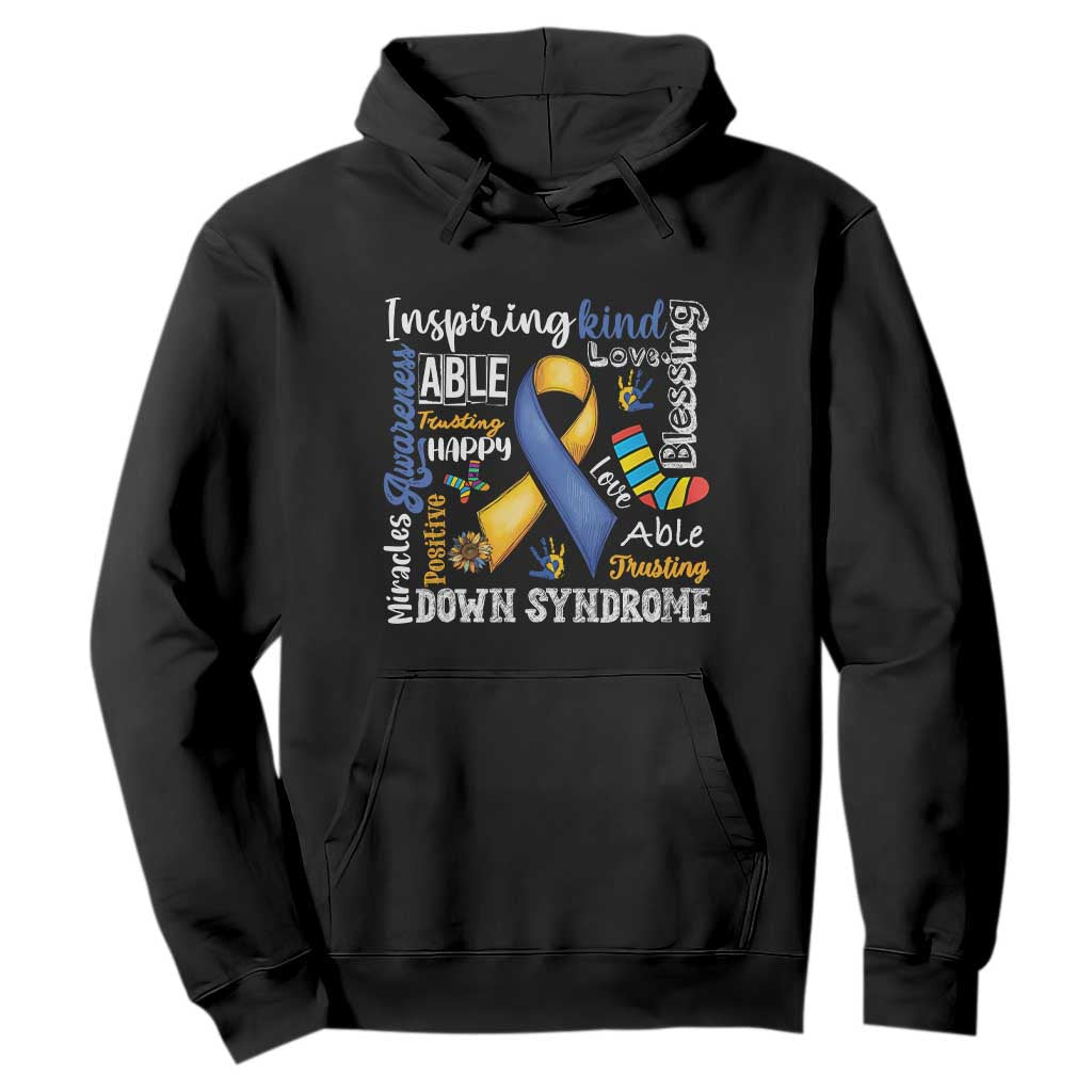 Down Syndrome Support Hoodie Rock Your Socks Different Not Less