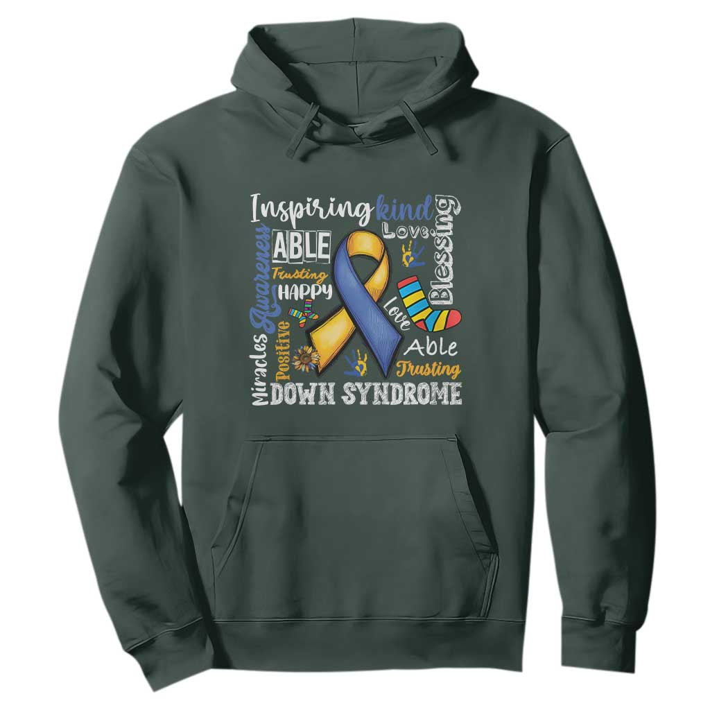 Down Syndrome Support Hoodie Rock Your Socks Different Not Less