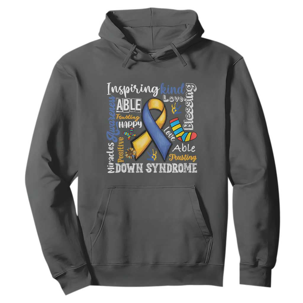 Down Syndrome Support Hoodie Rock Your Socks Different Not Less