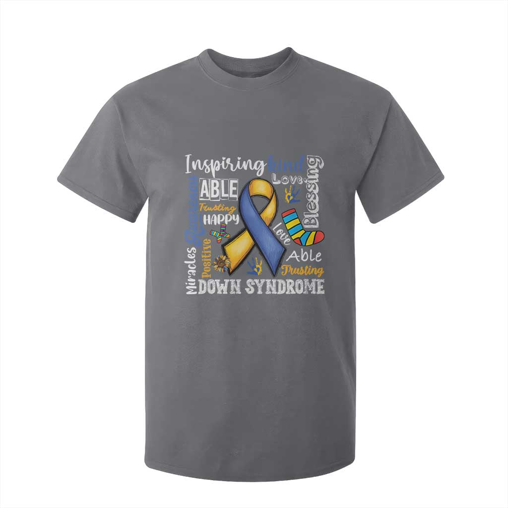 Down Syndrome Support T Shirt For Kid Rock Your Socks Different Not Less