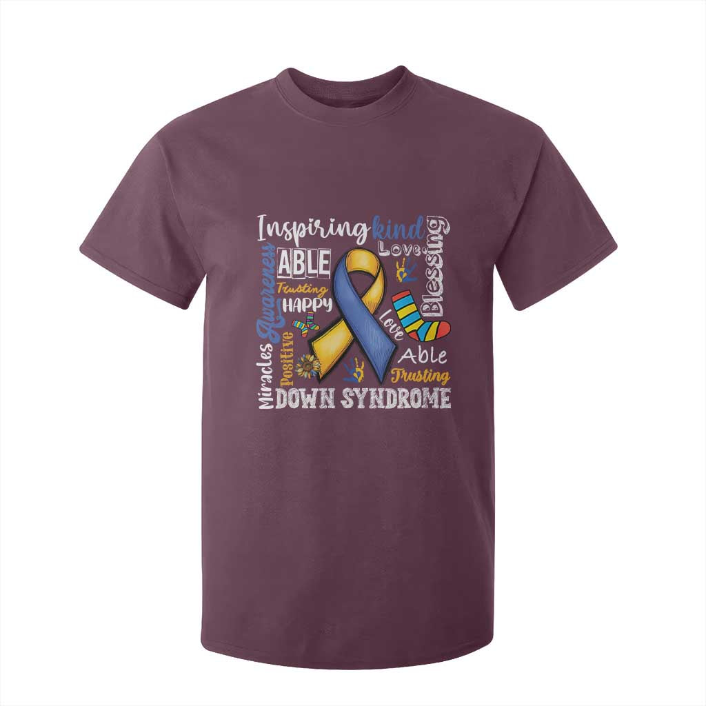Down Syndrome Support T Shirt For Kid Rock Your Socks Different Not Less