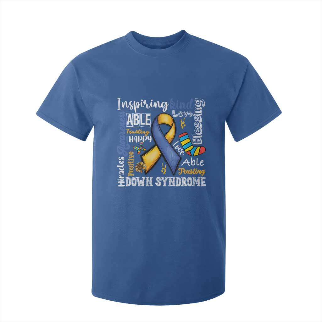 Down Syndrome Support T Shirt For Kid Rock Your Socks Different Not Less