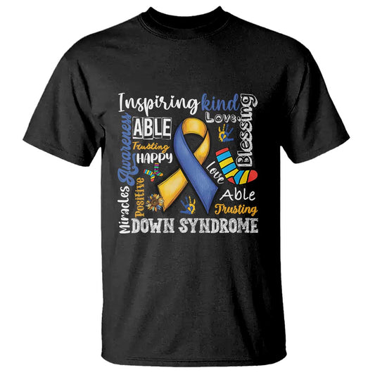 Down Syndrome Support T Shirt Rock Your Socks Different Not Less