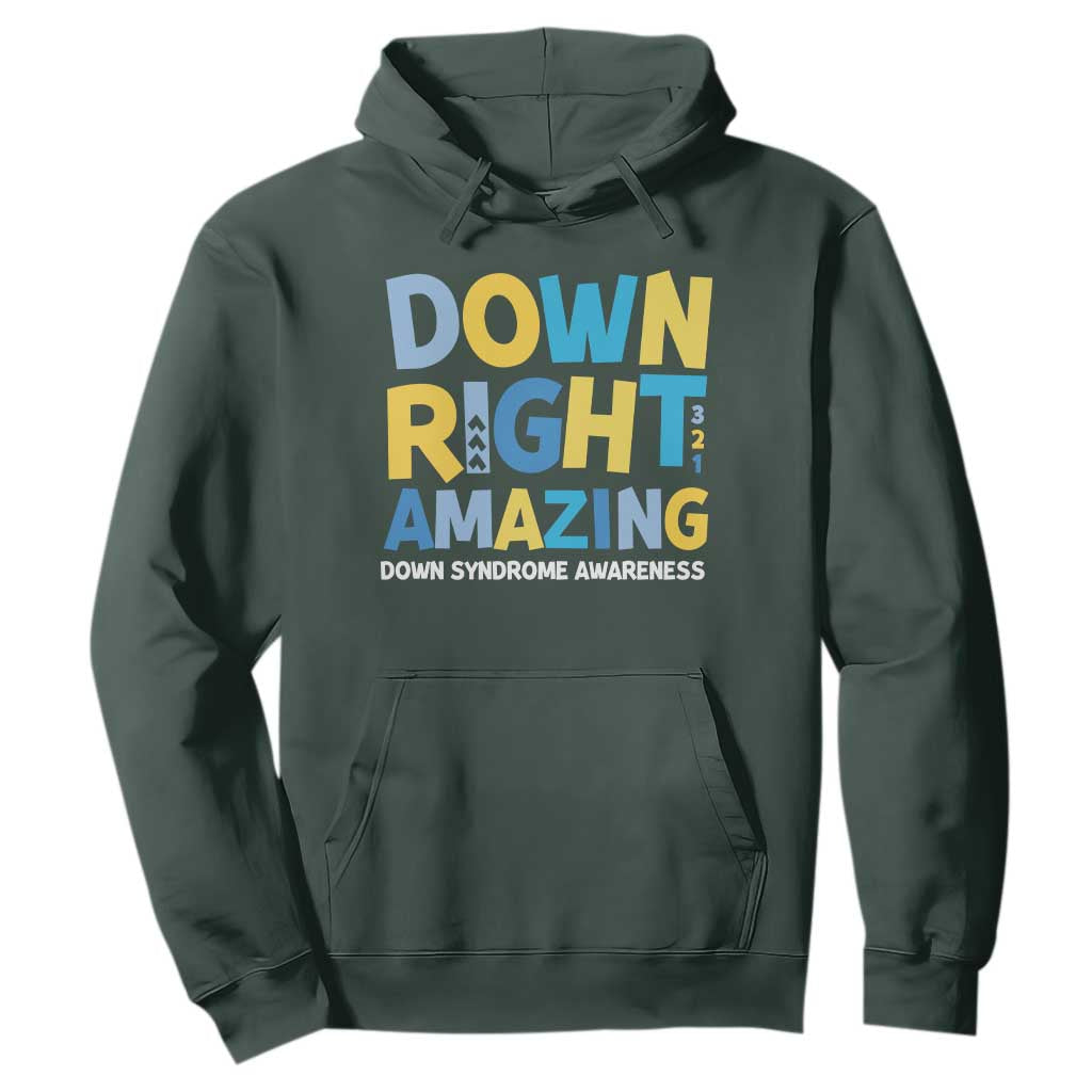 World Down Syndrome Day Hoodie 321 Support Down Right Amazing Three Arrows