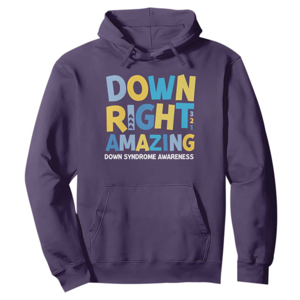 World Down Syndrome Day Hoodie 321 Support Down Right Amazing Three Arrows
