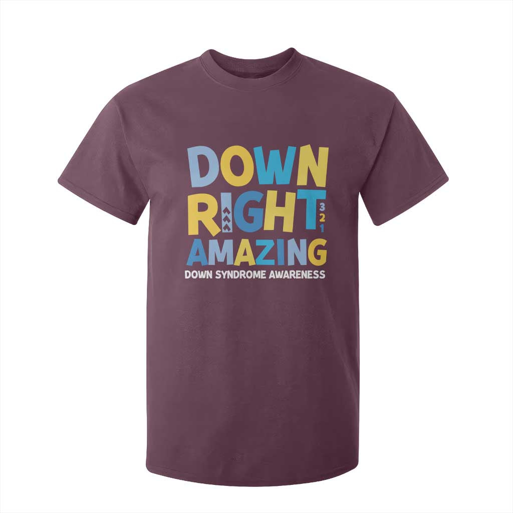 World Down Syndrome Day T Shirt For Kid 321 Support Down Right Amazing Three Arrows