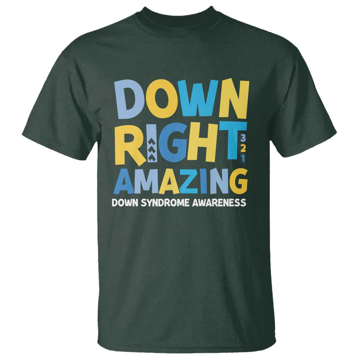 World Down Syndrome Day T Shirt 321 Support Down Right Amazing Three Arrows
