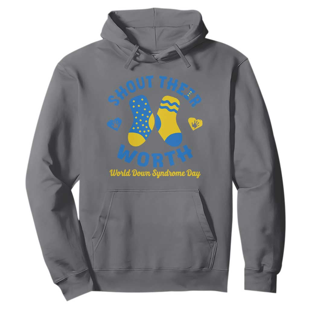 World Down Syndrome Day Hoodie 321 Support Shout Their Worth