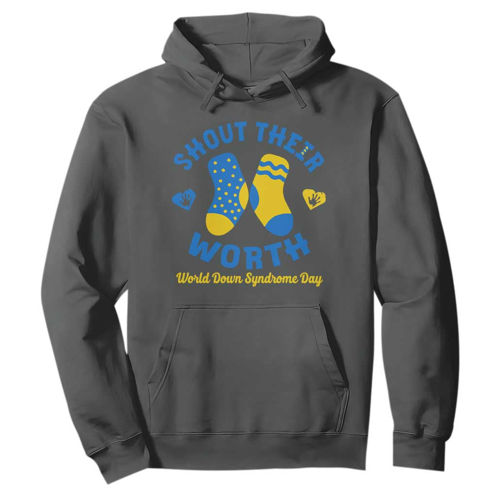 World Down Syndrome Day Hoodie 321 Support Shout Their Worth