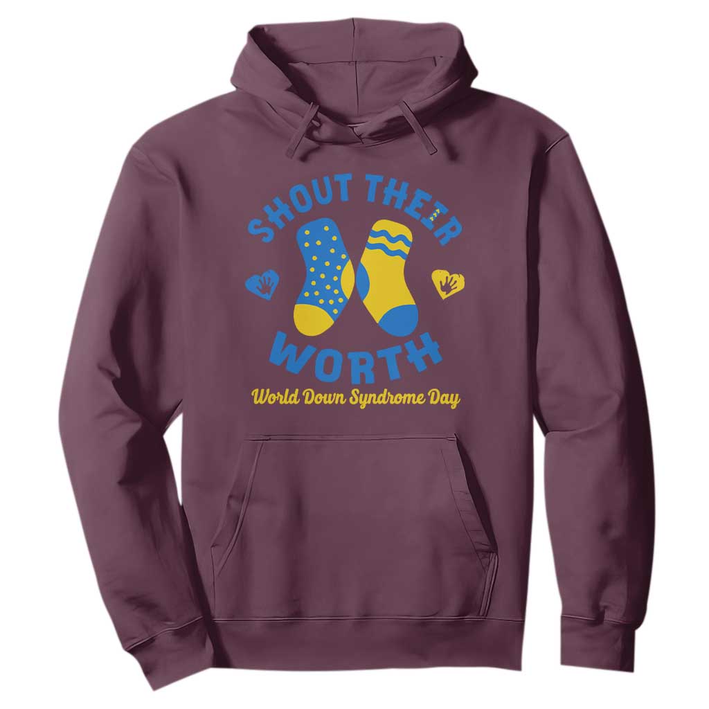 World Down Syndrome Day Hoodie 321 Support Shout Their Worth