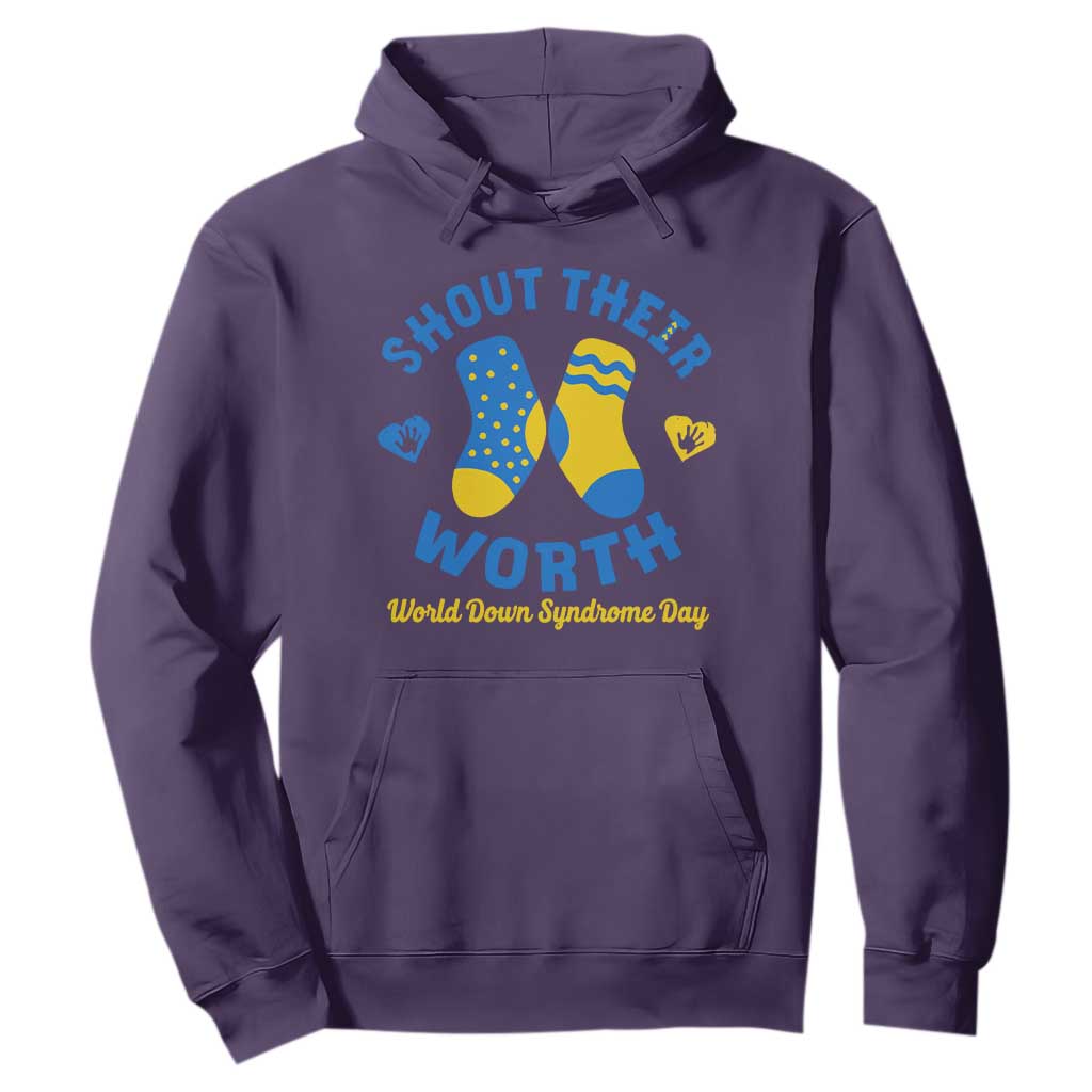 World Down Syndrome Day Hoodie 321 Support Shout Their Worth