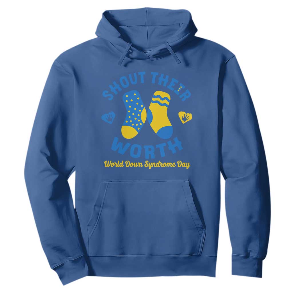 World Down Syndrome Day Hoodie 321 Support Shout Their Worth
