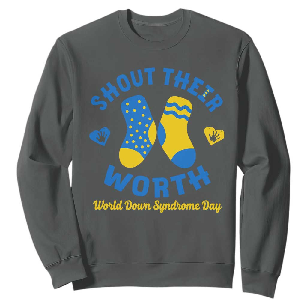 World Down Syndrome Day Sweatshirt 321 Support Shout Their Worth