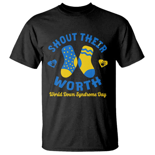 World Down Syndrome Day T Shirt 321 Support Shout Their Worth