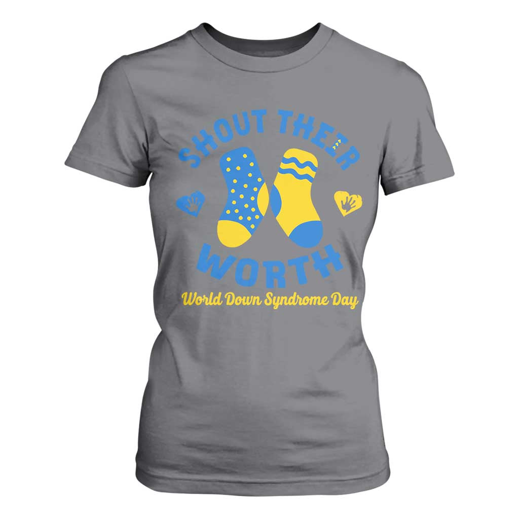 World Down Syndrome Day T Shirt For Women 321 Support Shout Their Worth