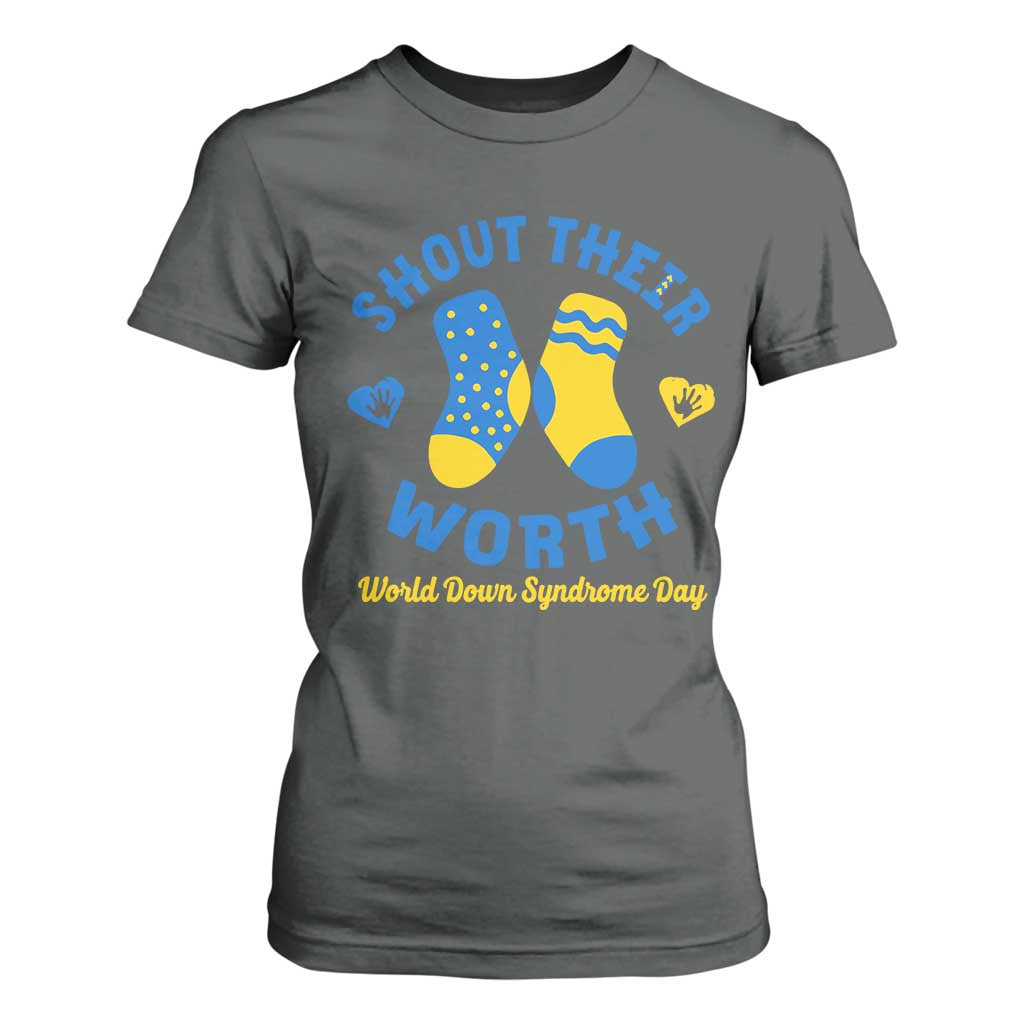 World Down Syndrome Day T Shirt For Women 321 Support Shout Their Worth